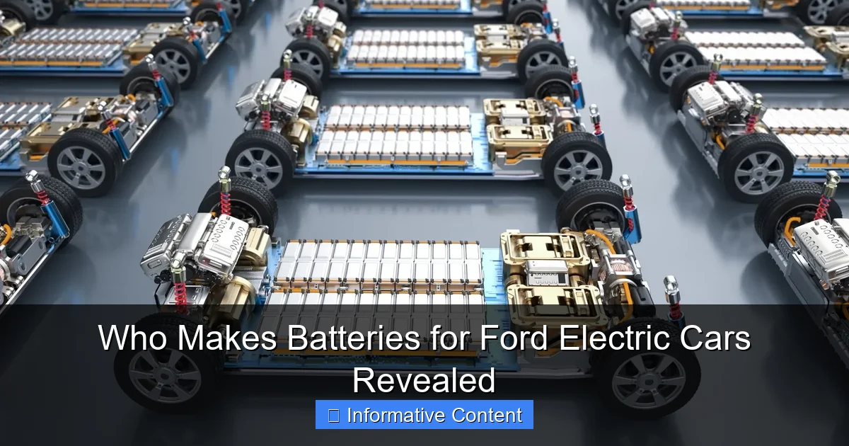 Who Makes Batteries for Ford Electric Cars Revealed