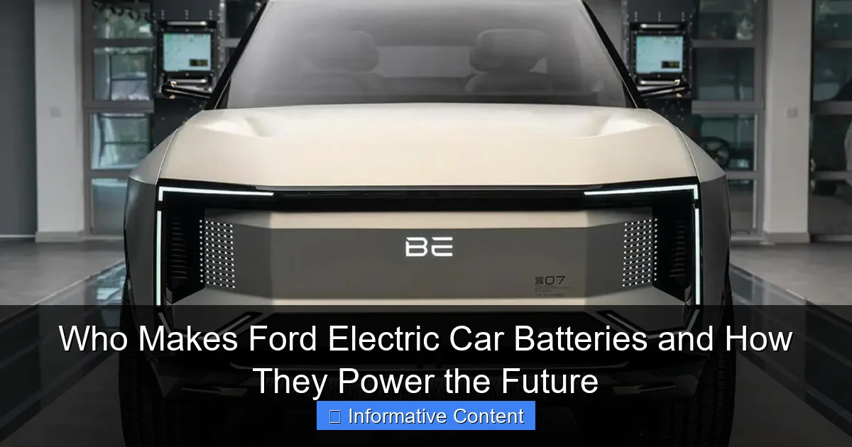 Who Makes Ford Electric Car Batteries and How They Power the Future