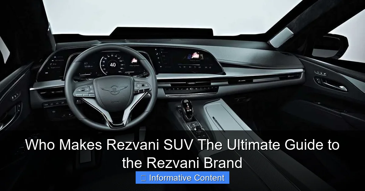 Who Makes Rezvani SUV The Ultimate Guide to the Rezvani Brand