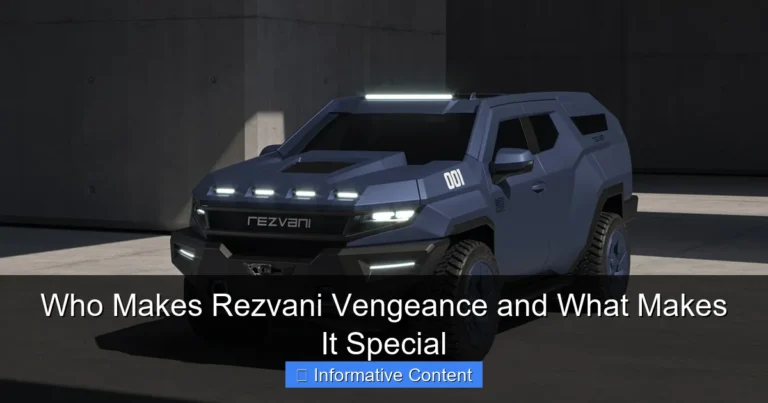 Who Makes Rezvani Vengeance and What Makes It Special