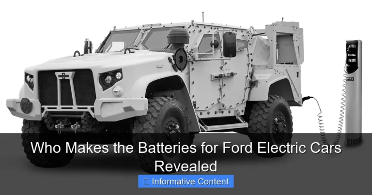 Who Makes the Batteries for Ford Electric Cars Revealed