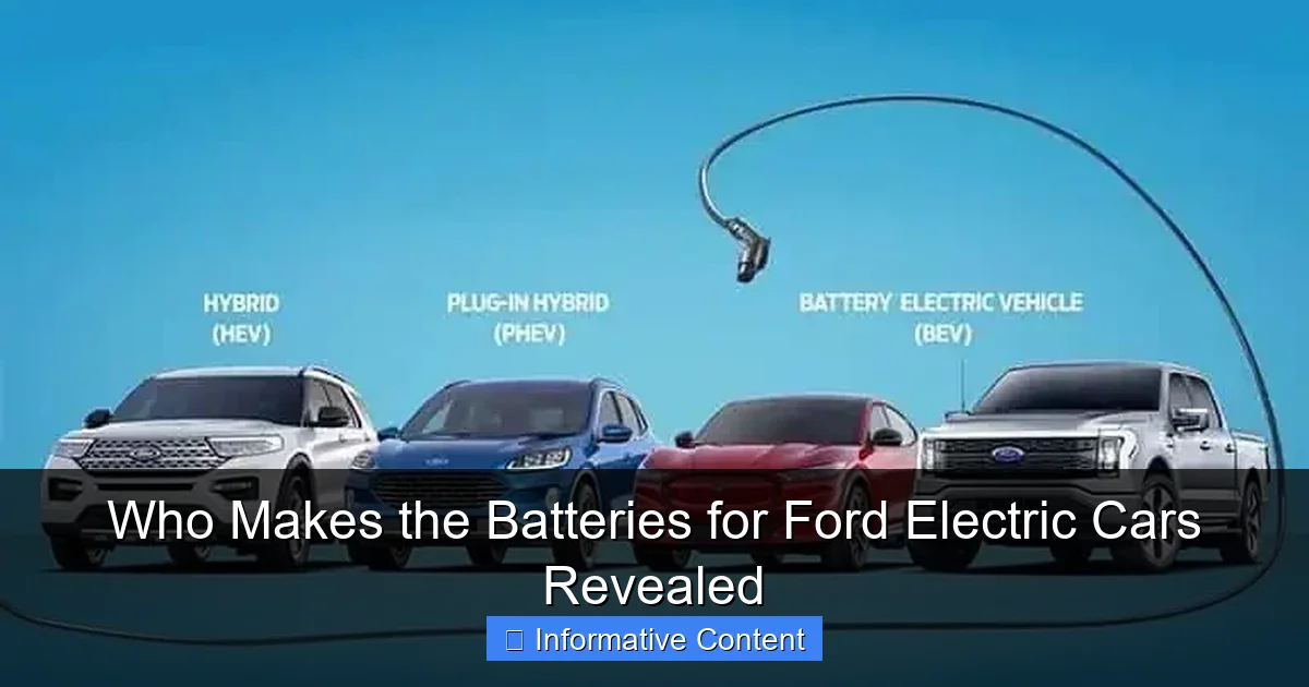 Who Makes the Batteries for Ford Electric Cars Revealed