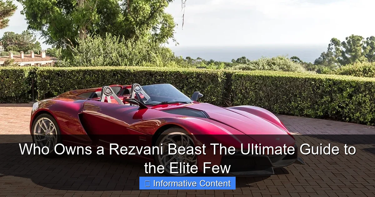 Who Owns a Rezvani Beast The Ultimate Guide to the Elite Few