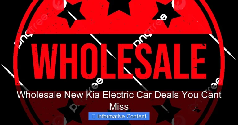 Wholesale New Kia Electric Car Deals You Cant Miss