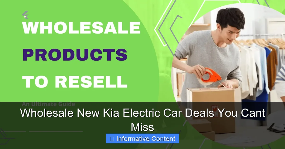 Wholesale New Kia Electric Car Deals You Cant Miss