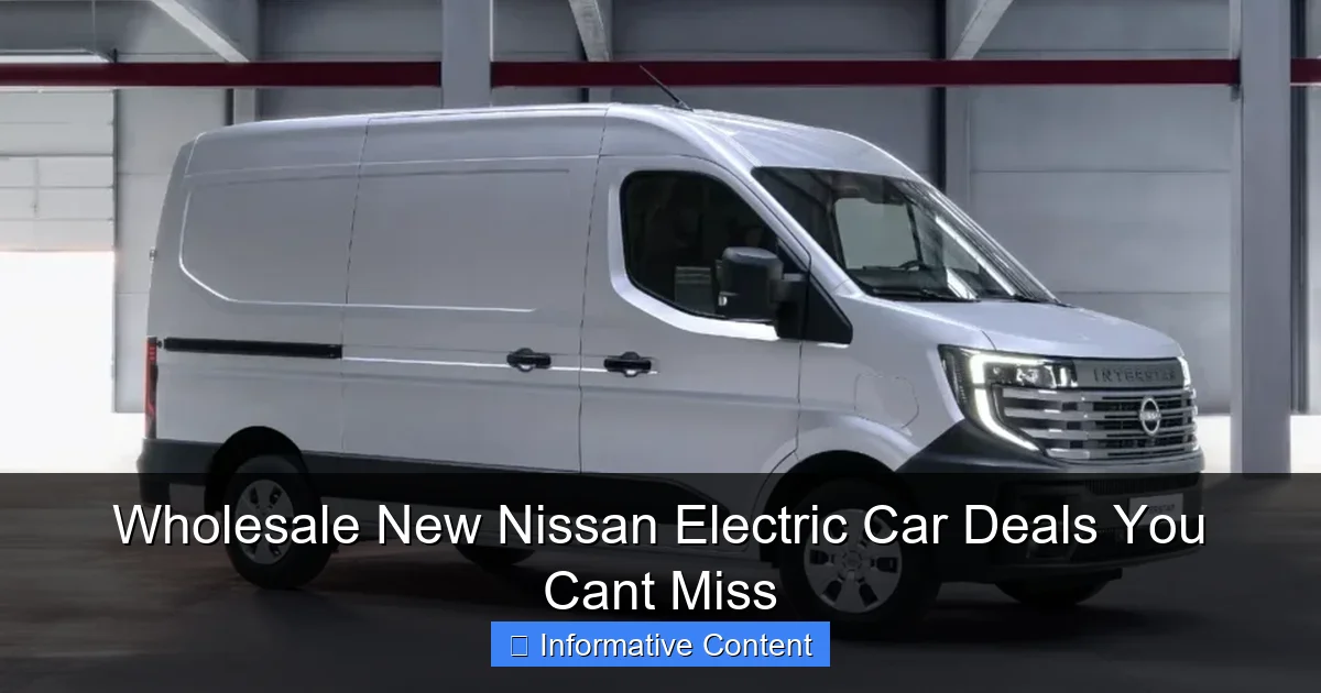 Wholesale New Nissan Electric Car Deals You Cant Miss