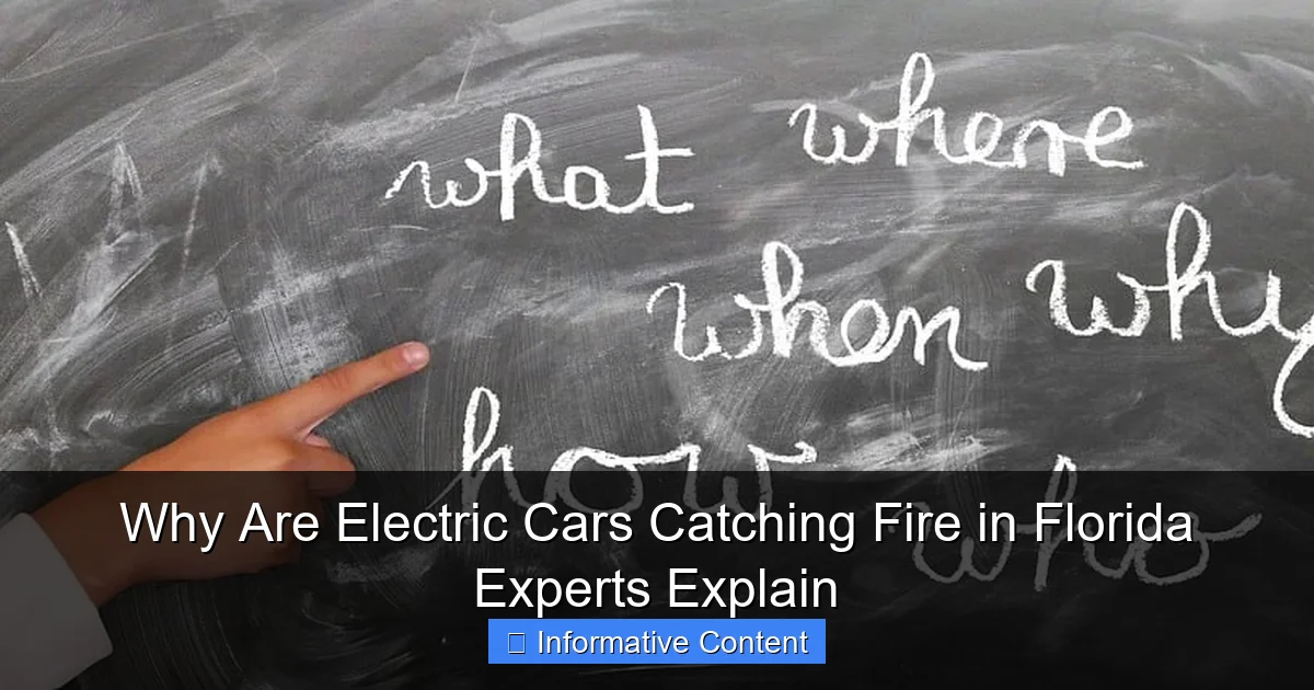 Why Are Electric Cars Catching Fire in Florida Experts Explain