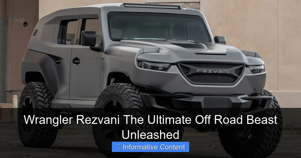 Wrangler Rezvani The Ultimate Off Road Beast Unleashed