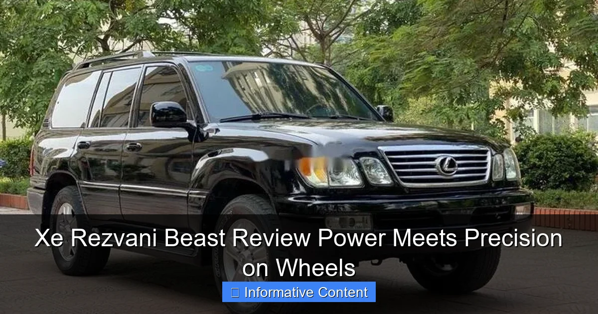 Xe Rezvani Beast Review Power Meets Precision on Wheels