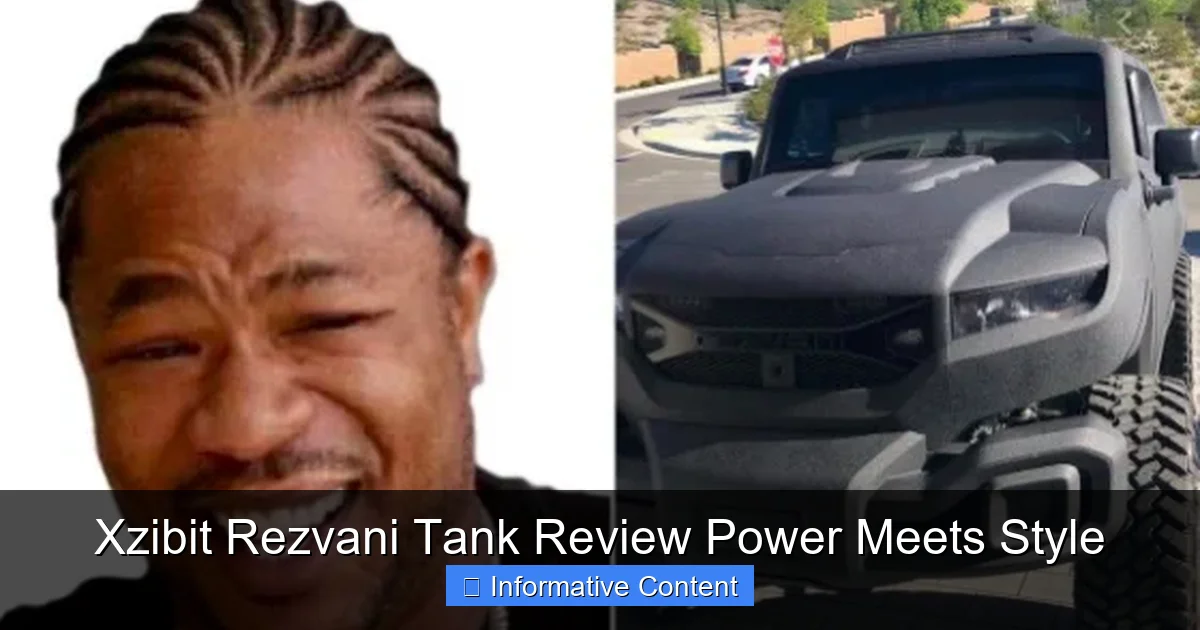Xzibit Rezvani Tank Review Power Meets Style